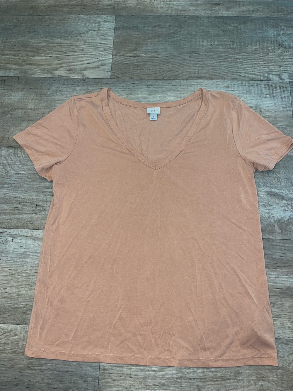 a new day Women's V-Neck Short Sleeve Tee in Peachy Tan
